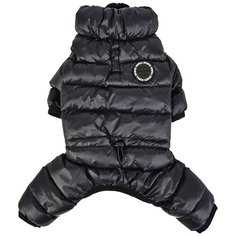 Комбинезон для собак, сверхлегкий PUPPIA "Jumpesuit B", черный, S (Южная Корея)