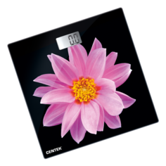 Centek Весы напольные Centek CT-2416 (Pink Flower) электронные 180кг, 0,1кг, LCD 45x28, размер 26х26см