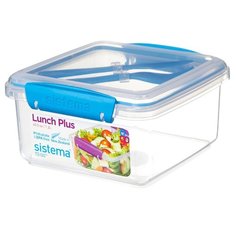 Sistema Контейнер с приборами TO GO 21652, 15x15.5 см, синий