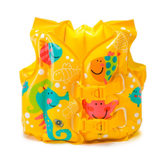 Надувной жилет для плавания Тропические друзья, 41х30 см, от 3 до 5 лет, арт. 59661, Intex