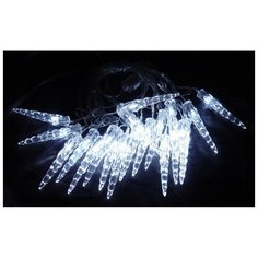 Гирлянда Sh Lights Сосульки 600 см, 20 ламп, холодный белый/бесцветный провод