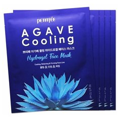 Petitfee Охлаждающая гидрогелевая маска для лица с экстрактом агавы Agave Cooling Hydrogel Face Mask, 32 г, 5 уп.