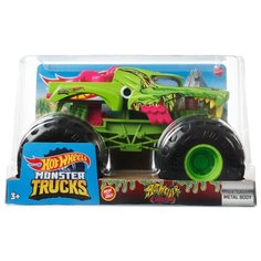 Вездеход Hot Wheels большой Хотвейлер-зомби GTJ39 1:24, зеленый/розовый