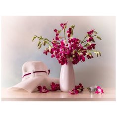 Картина по номерам Colibri VA-0537 Цветы и шляпка 40x50 см