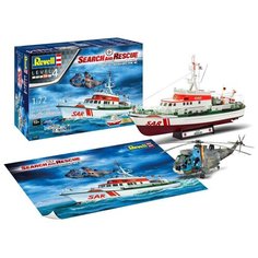 Revell Подарочный набор "Поисково-спасательное судно "SAR Set - DGzRS Arkona + транспортный вертолёт Westland Sea King Mk 41", 1:72