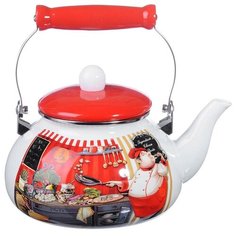 Vetta Чайник Повар 894442 2.5 л, белый/красный