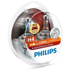 Лампа автомобильная галогенная Philips X-tremeVision G-force 12342XVGS2 H4 12 В, 60/55 Вт 2 шт.