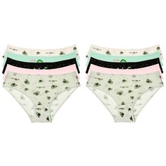 Комплект трусов для девочек 10 шт, 6/7 лет, размер 122/128, микс, авокадо Donella