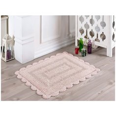 Коврик для ванной кружевной "Modalin. Evora", 50x70 см (пудра)