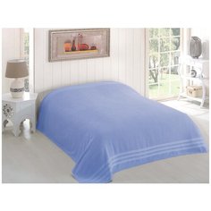 Простынь махровая "KARNA" PETEK 200x220 см - Голубой