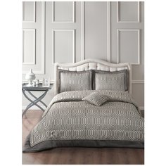 Покрывало жаккард "KARNA" MONDI 260x270 (50x70+5) - 2 шт - Кремовый-Серый