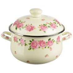 Кастрюля Vetta Розанна, 3.6 л, бежевый/розовый