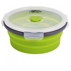 Контейнер Tramp складной с крышкой-защелкой (оливковый, 800мл)