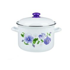 Кастрюля эмалированная 6,0л, 2 дизайна
