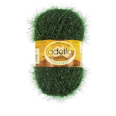 Пряжа Adelia "BRILLIANT" 100% полиэстер №31 т.зеленый - 10 мотков по 50 г