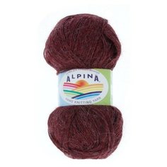 Пряжа Alpina "ROLAND" 100% альпака №22 бордовый - 4 мотка по 50 г