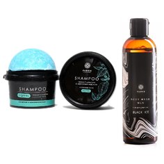 Fabrik cosmetology Набор мужской: Шампунь твердый Перечная мята 55г и Гель д/душа парфюмированный Black Ice