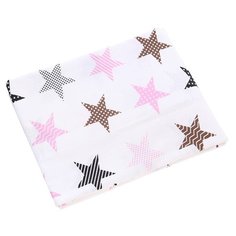 Простыня на резинке Солнышко бязь 60x120x10 розовая Спаленка