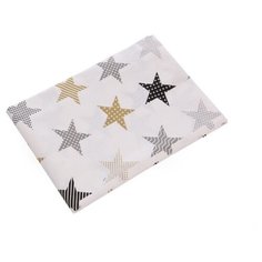 Простыня на резинке Спаленка "Солнышко" бязь 60*120*10 звезды-печворк-беж