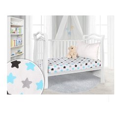 Простыня на резинке Солнышко поплин 60x120x10 звезды Спаленка