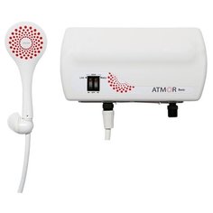 Проточный электрический водонагреватель Atmor BASIC+ 3.5 кВт, душ, белый
