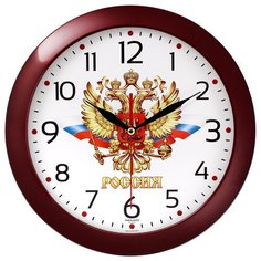 Часы настенные кварцевые Тройка 11131176 бордовый/белый