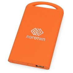 Портативное зарядное устройство "Shine" с зеркальной гравировкой, 4000 mAh, оранжевый Oasis