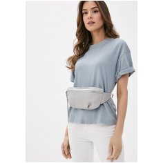 Сумка поясная AFINA 415 ,натуральная кожа, светло-серый