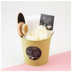Набор подарочный «Spa day» полотенце и аксессуары Этель