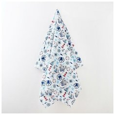 Простыня банная Этель "Капитан" 150х180 см, вафля 200г/м2, 100% хл 5928254