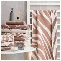 Полотенце махровое Этель Zebra беж, 70х130 см, 100% хл, велюр, 420 гр/м2