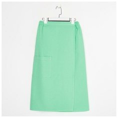 Полотенце банное Этель «Парео» с карманом 80*140 см. цв.нежный лайм, 100% хл, вафля 240 г/м2