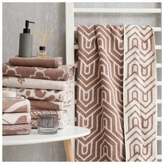 Полотенце махровое Этель Ornament беж, 100х150 см, 100% хлопок, 420 гр/м2