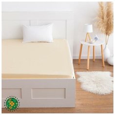 Простыня на резинке Этель 140*200*25 см, цв.желтый, 100% хлопок, мако-сатин, 128 г/м² 6783283