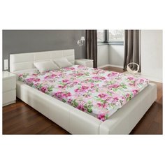 Простыня 1,5 сп Экономь и Я 150*215±3 "Цветы" цв.розовый, 120 гр/м2,100%хлопок,бязь 4494404