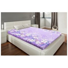 Простыня 1,5 сп Экономь и Я 150*215±3 "Цветочный рай" цв.сиреневый,120 гр/м2,100%хлопок,бяз 46829