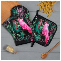Набор кух. "Limited edition" варежка-прихватка 20х28см, прихватка 19х19см,100% хл 6535989 Этель