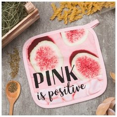 Прихватка "PINK" 19х19см,100% х/л, ватин 250г/м2 4122611 Этель