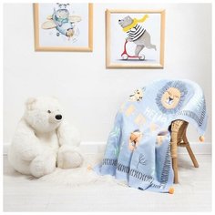 Вязаный плед "Крошка Я" African friends, 90х90 см, 100 п/э, пан 6243605