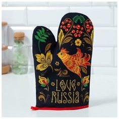 Варежка-прихватка "Этель" Russian style 20х27см,100% х/л, ватин 250г/м2 5423036