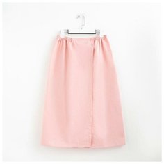 Полотенце вафельное для бани Экономь и Я женское парео 80х144см, пудра, 200 гр/м2,100% хл 5008088