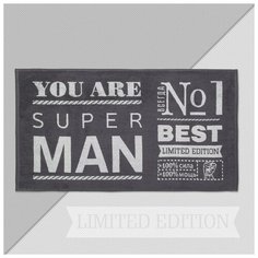 Полотенце махровое Этель "Super man" 50х90см, 100% хлопок, 420гр/м2 4607773