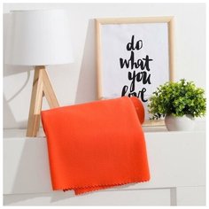 Плед Экономь и Я "Оранжевый" 75*100 см, 160 г/м2, 100% п/э 3870984 Collorista