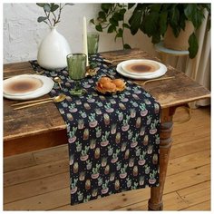 Дорожка на стол "Этель" Succulents 40х149см, 100% хл, саржа 190 г/м2 6756599
