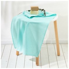 Полотенце вафельное банное Экономь и Я 80х150 см, небесный, 200 гр/м2, 100% хл 5008092