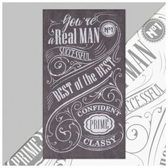 Полотенце махровое Этель "Real man" 70х130 см, 100% хлопок, 420гр/м2 4447682