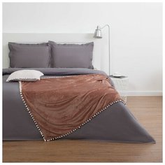 Плед "Этель", р-р 130х180 см, кофейный, 100% п/э 2853336