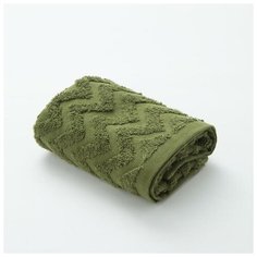 Полотенце махровое LoveLife "Zig-Zag" 30*60 см, цв. темная трава,100% хл, 360 гр/м2 5032617