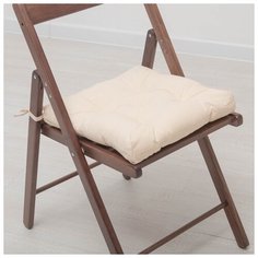 Набор подушек для стула Адель 35*35 см, 2 шт, цвет бежевый, бязь, холлофайбер