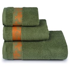 Полотенце махровое ДМ-Люкс "Element"70x130см. цвет: тёмно-зелёный